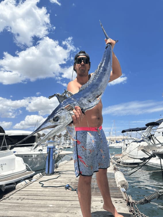 A fish caught on a fishing trip in benalmadena